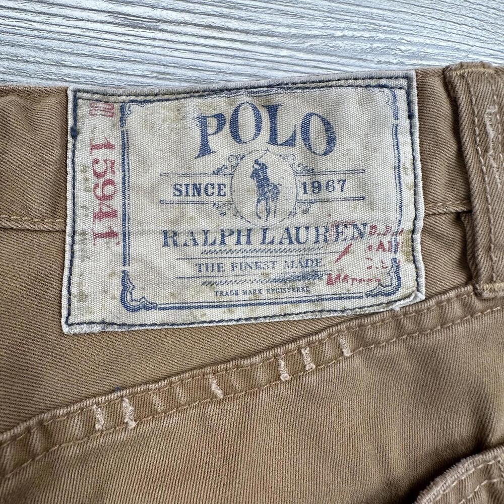 Polo Ralph Lauren Men's Khaki Chino Pants Size 33x30 Tan Brown Classic 867 - Picture 9 of 9